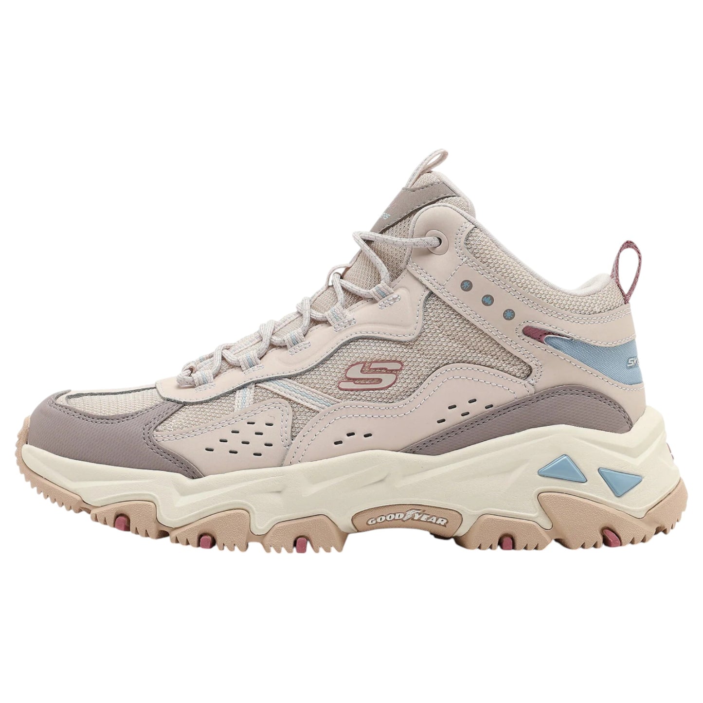 Womens Skechers D'Lites Hiker - Roscran Athletic Shoes Natural/Multi