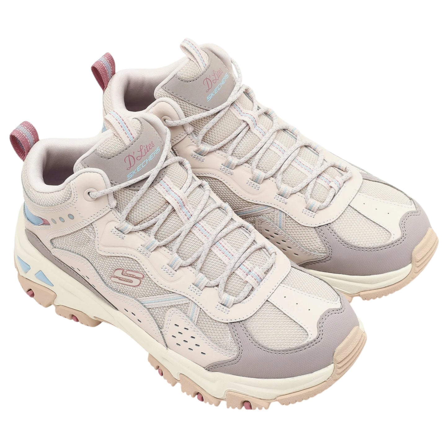 Womens Skechers D'Lites Hiker - Roscran Athletic Shoes Natural/Multi