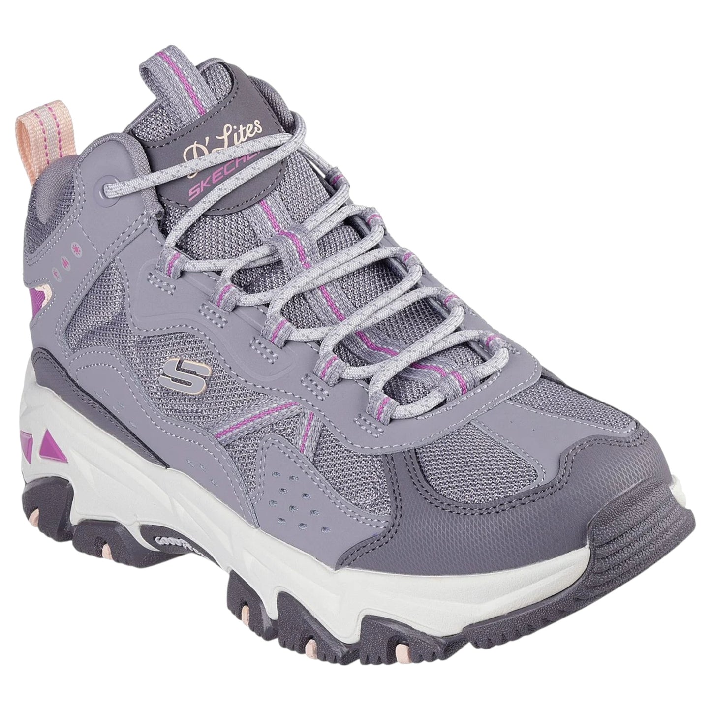 Womens Skechers D'Lites Hiker - Roscran Athletic Shoes Purple/Multi
