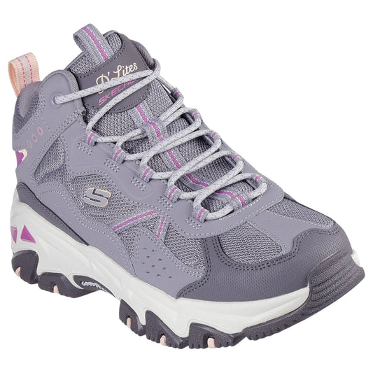 Womens Skechers D'Lites Hiker - Roscran Athletic Shoes Purple/Multi