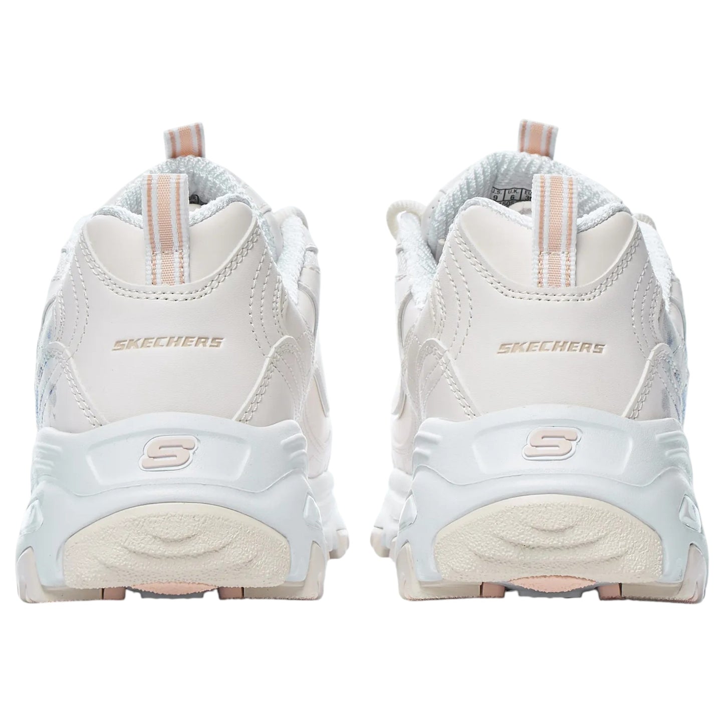 Womens Skechers D'Lites - Super Bloom Athletic Shoes Natural/Light Blue