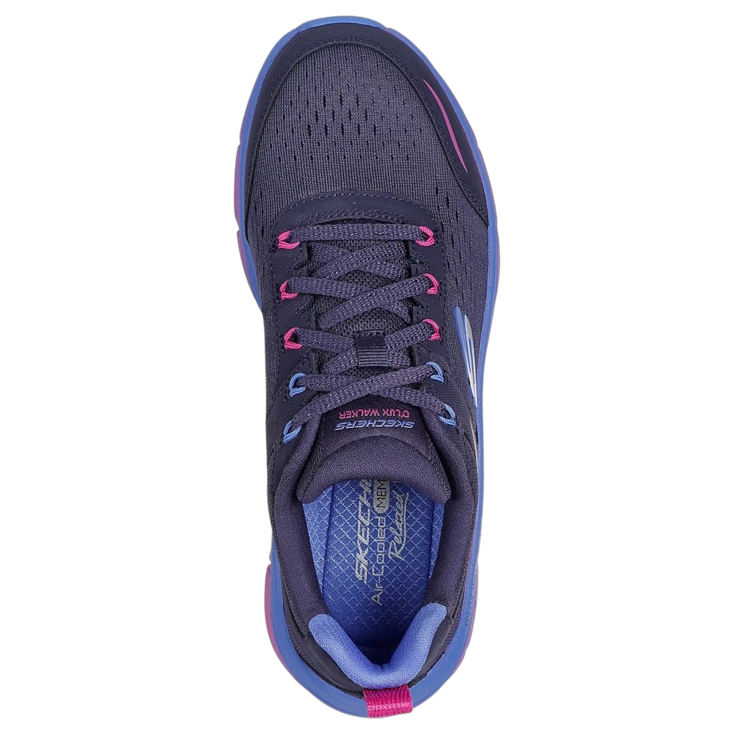 Womens Skechers D'Lux Walker 2.0 Athletic Shoes Purple Multi