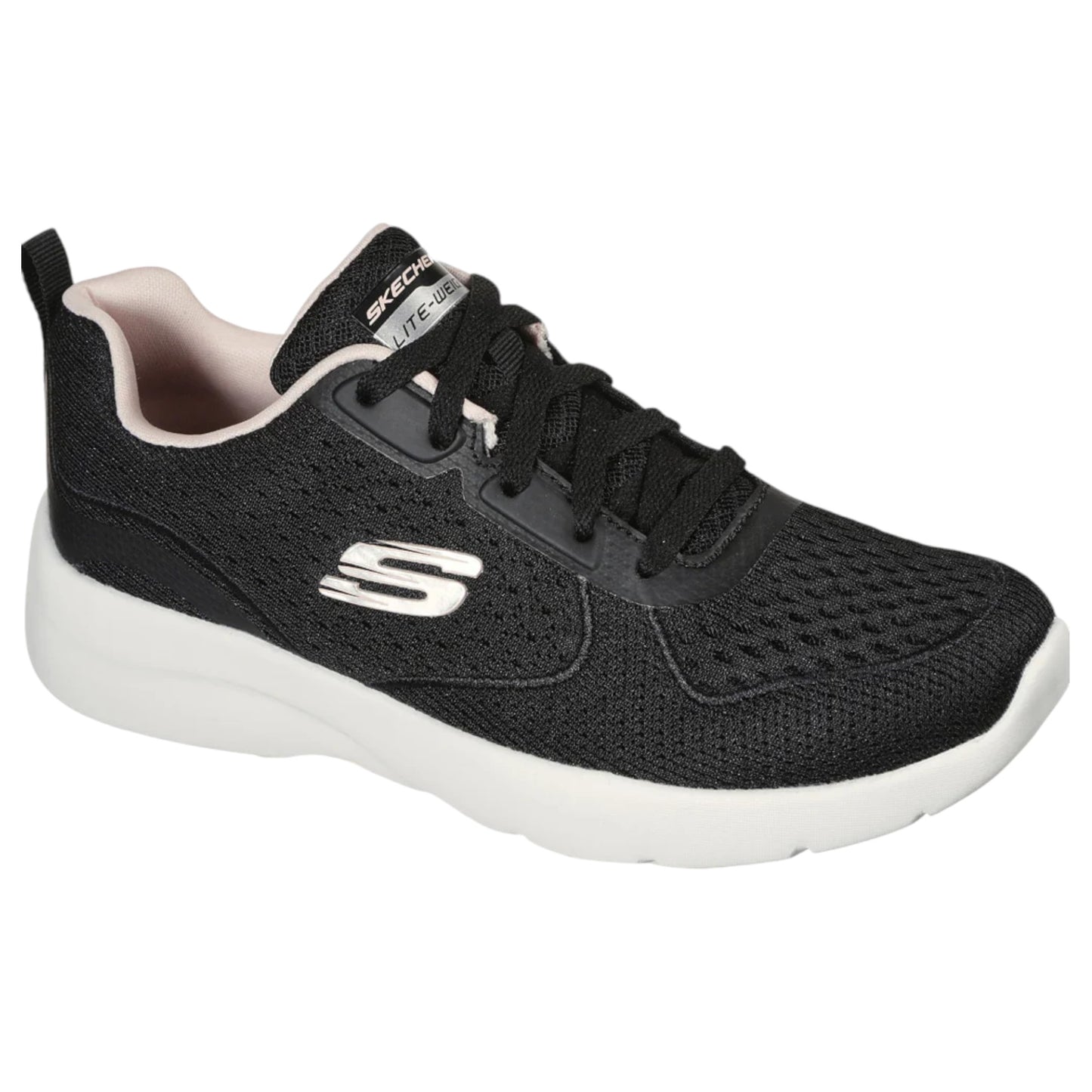 Womens Skechers Dynamight 2.0 Athletic Shoes Black/Pink