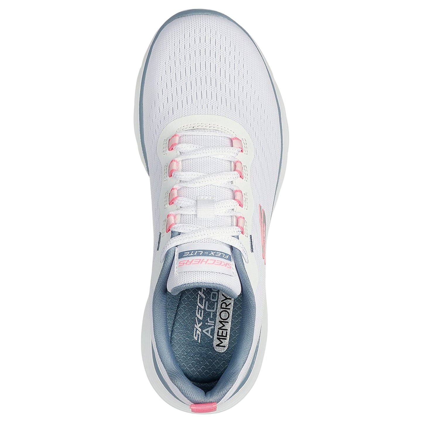 Womens Skechers Flex Appeal 5.0 - New Path Athletic Shoes White/Pink/Blue