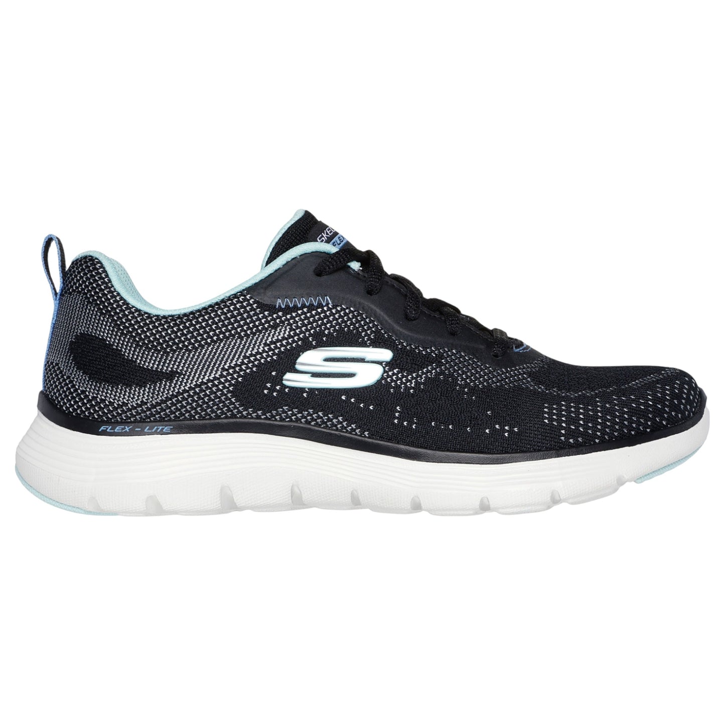 Womens Skechers Flex Appeal 5.0 Athletic Shoes Black Aqua