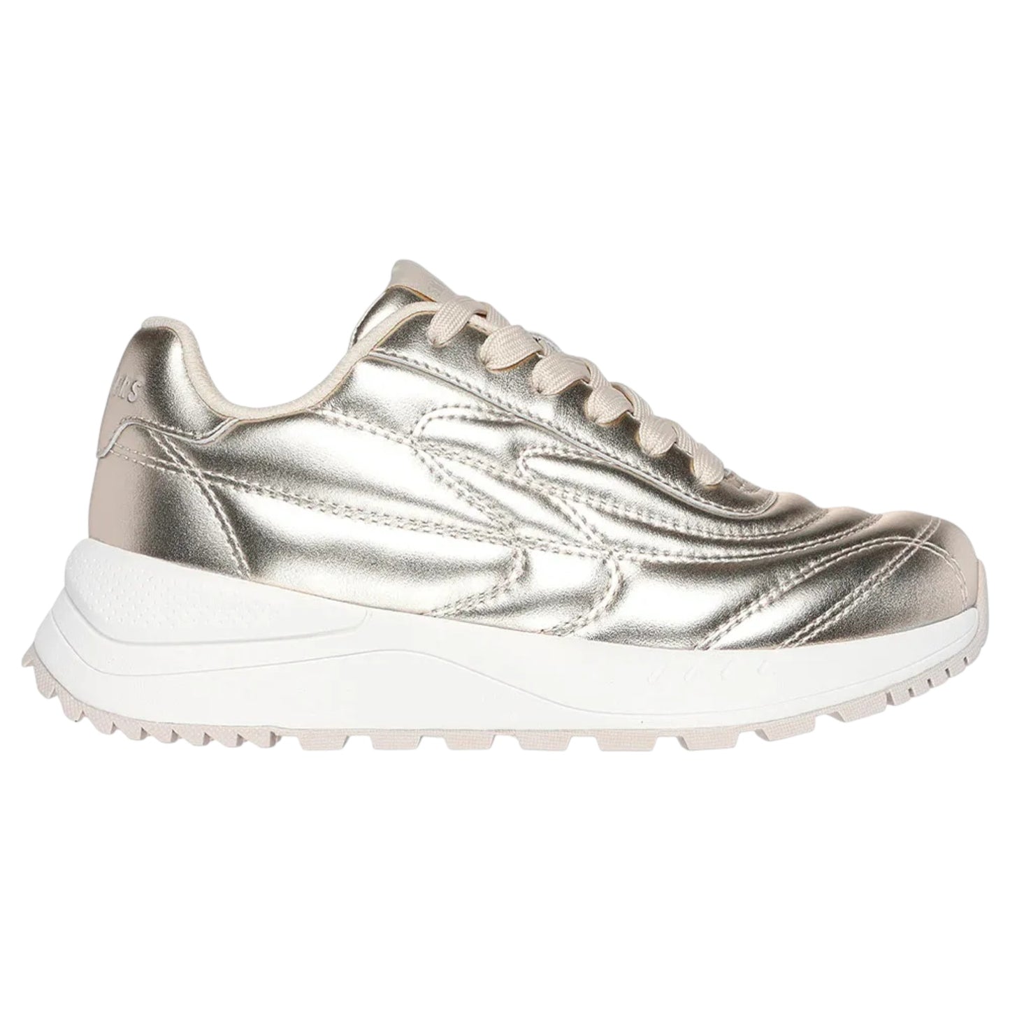 Womens Skechers Fury - Metallic Waves Athletic Shoes Champagne