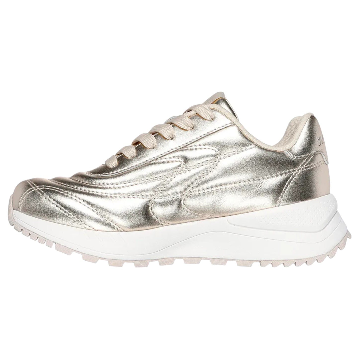 Womens Skechers Fury - Metallic Waves Athletic Shoes Champagne