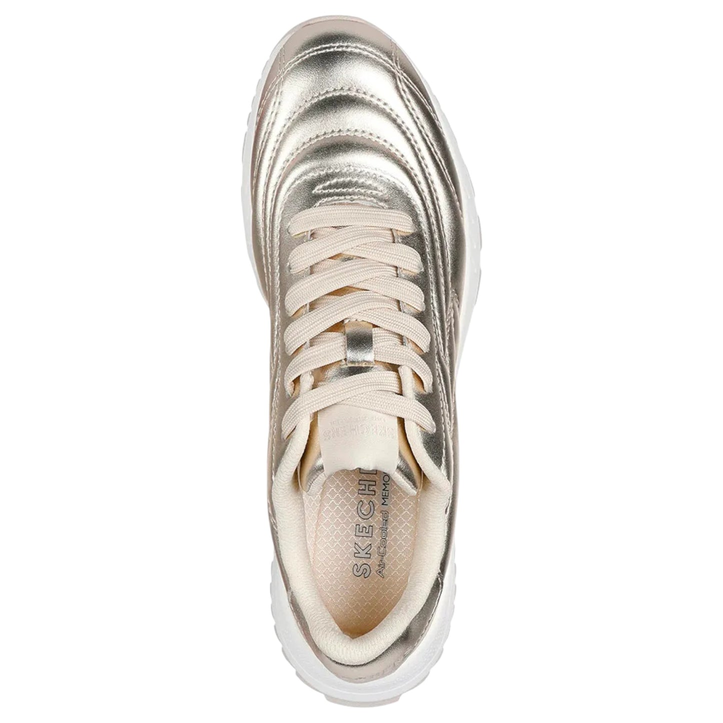 Womens Skechers Fury - Metallic Waves Athletic Shoes Champagne
