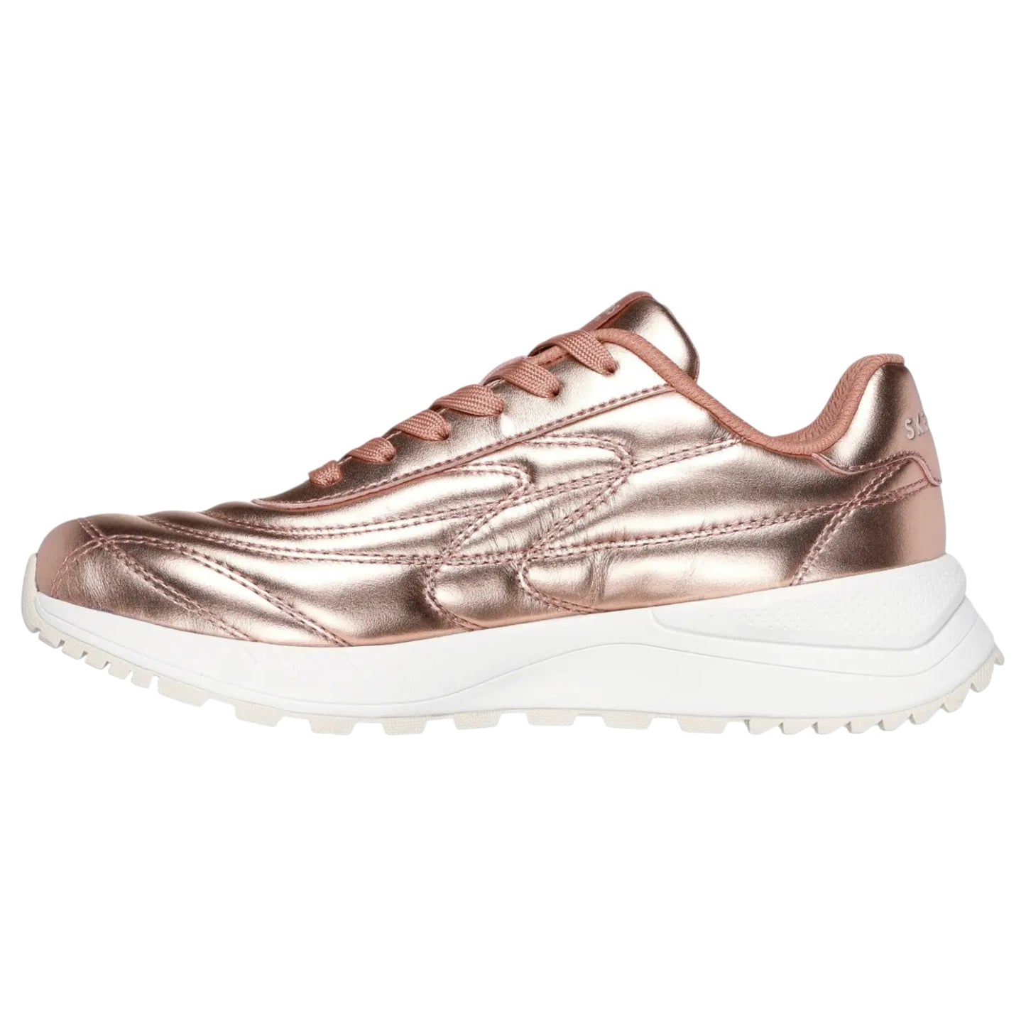 Womens Skechers Fury - Metallic Waves Athletic Shoes Rose Gold