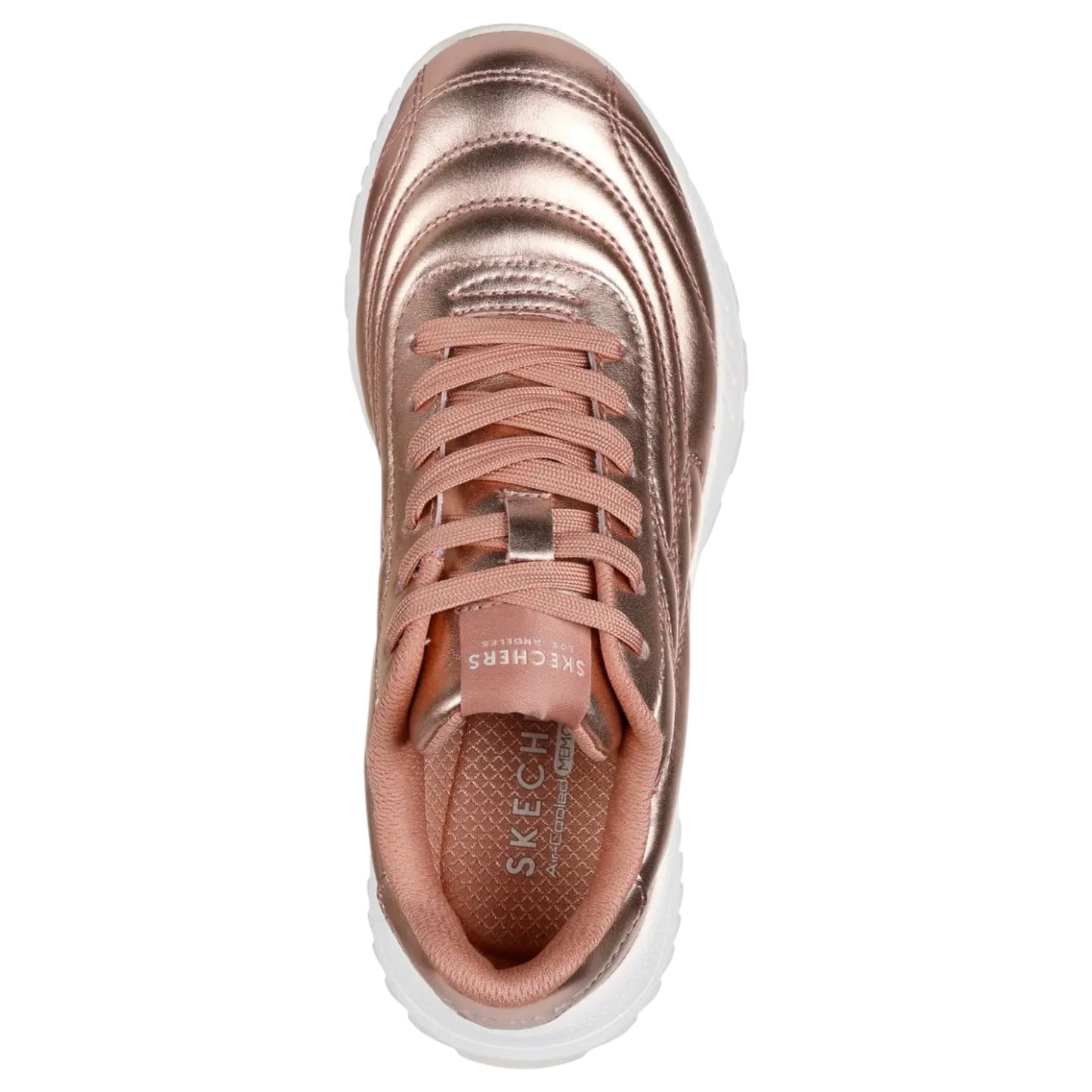 Womens Skechers Fury - Metallic Waves Athletic Shoes Rose Gold