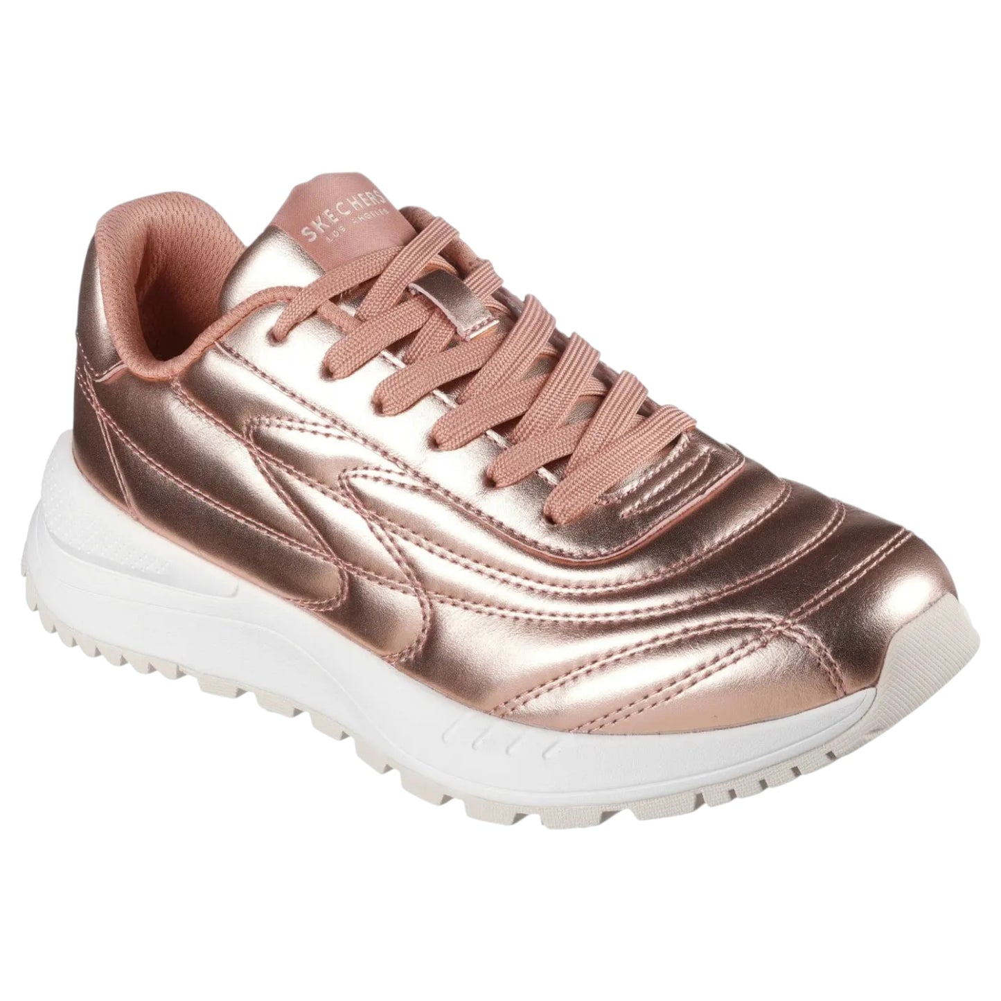 Womens Skechers Fury - Metallic Waves Athletic Shoes Rose Gold