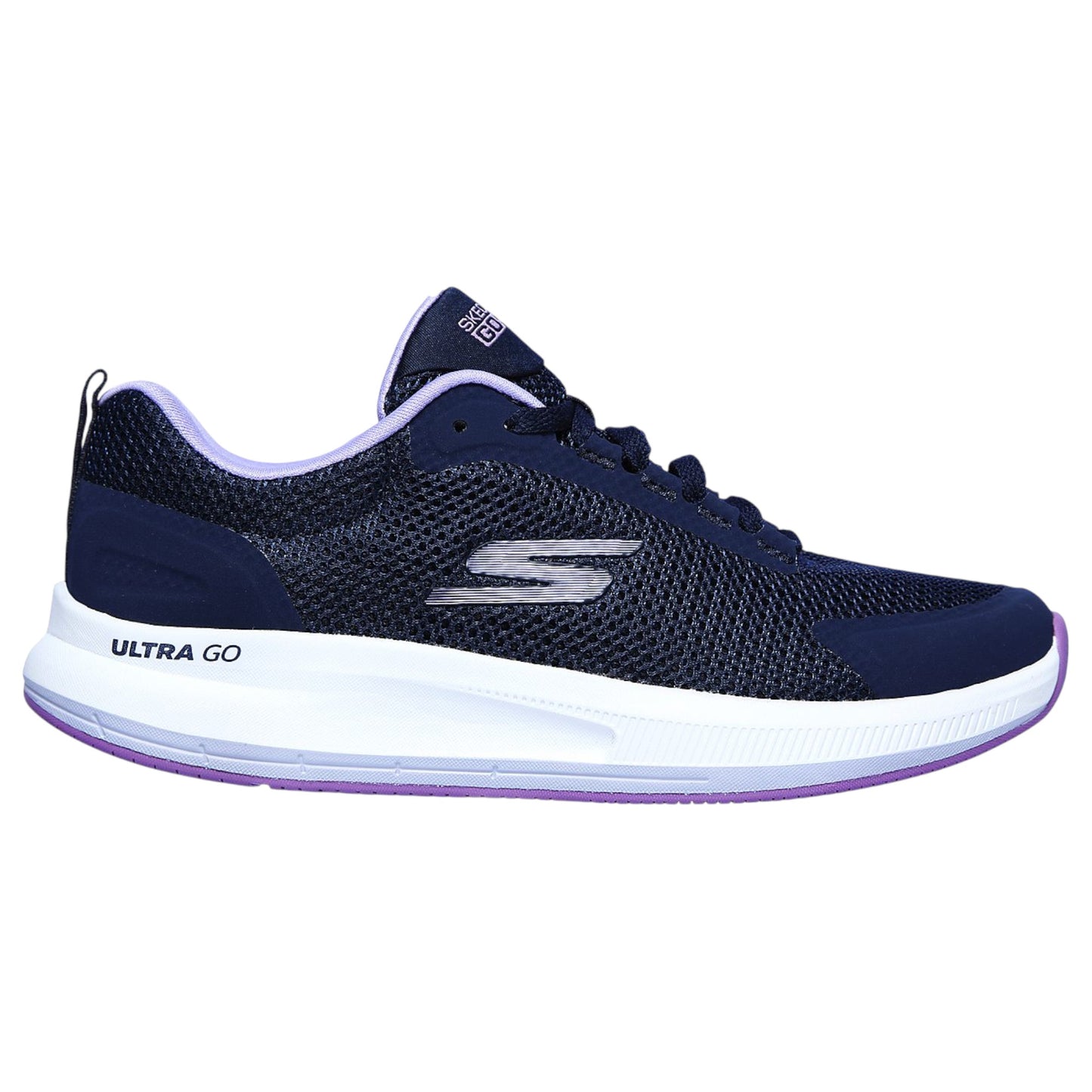 Womens Skechers Go Run Pulse Validate Athletic Shoes Navy/Purple