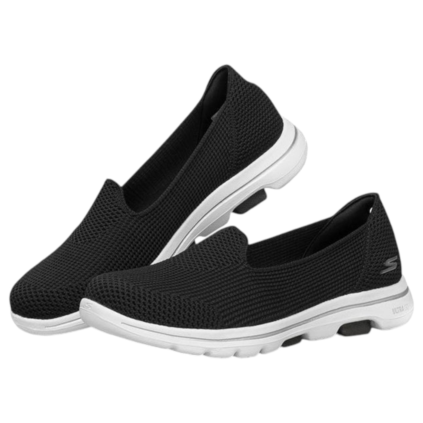 Womens Skechers Go Walk 5 - Blessed Athletic Shoes Black/White