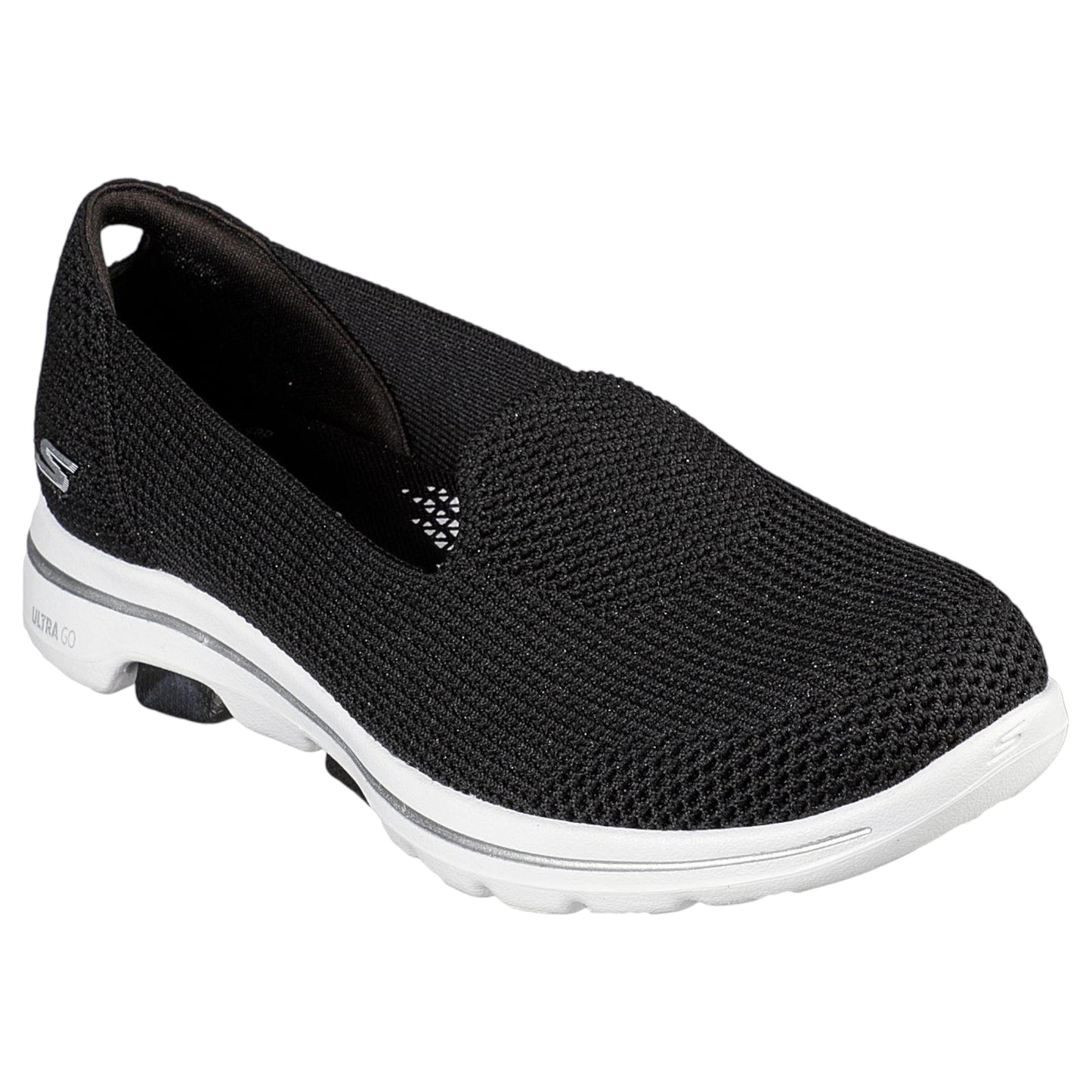 Womens Skechers Go Walk 5 - Blessed Athletic Shoes Black/White