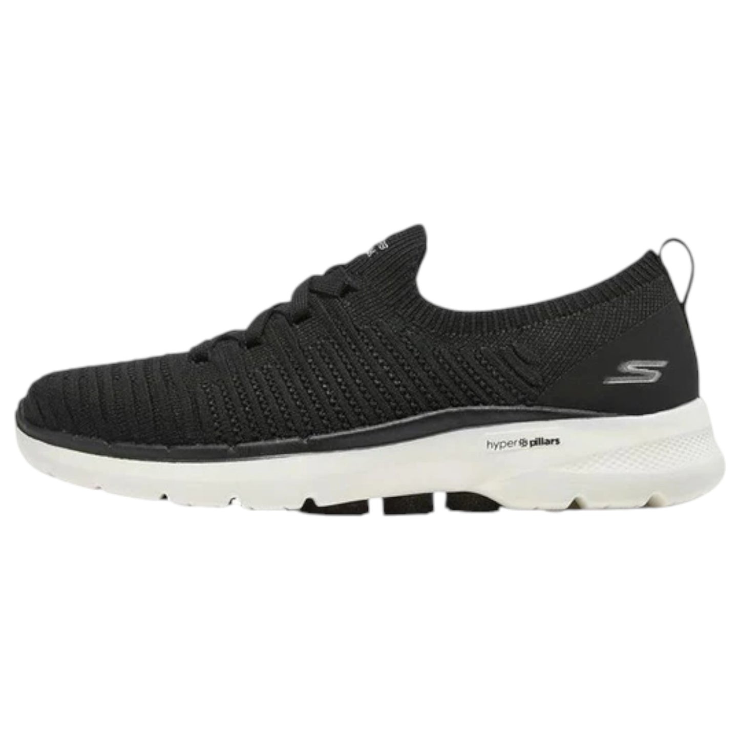 Womens Skechers Go Walk 6 - Fun Waves Shoes Black / White