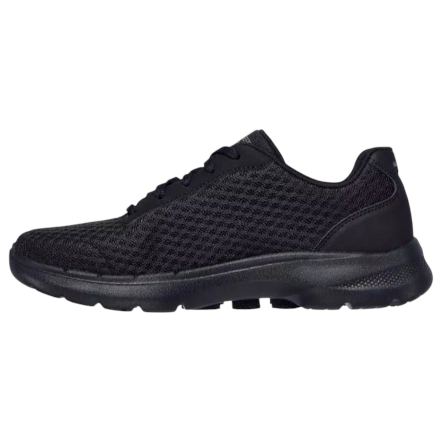 Womens Skechers Go Walk 6 - Iconic Vision Wide Fit Shoes Black/Black