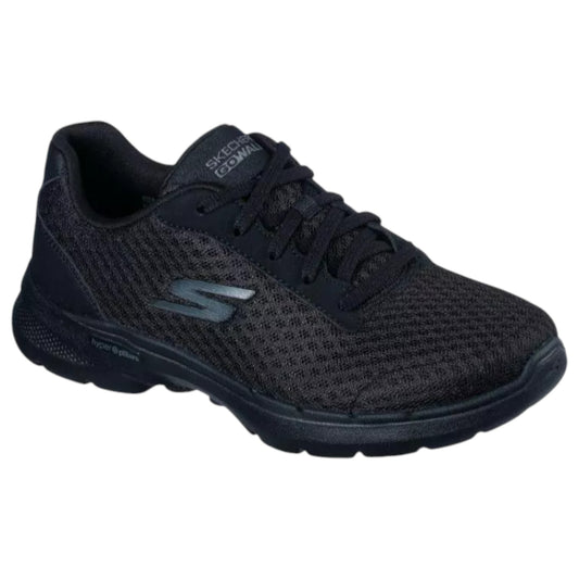 Womens Skechers Go Walk 6 - Iconic Vision Wide Fit Shoes Black/Black
