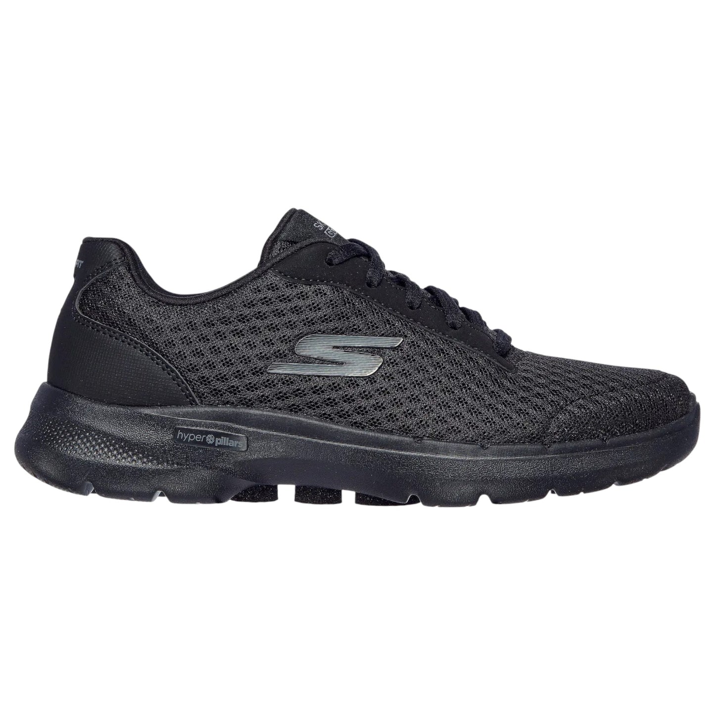 Womens Skechers Go Walk 6 - Iconic Vision Shoes Black/Black