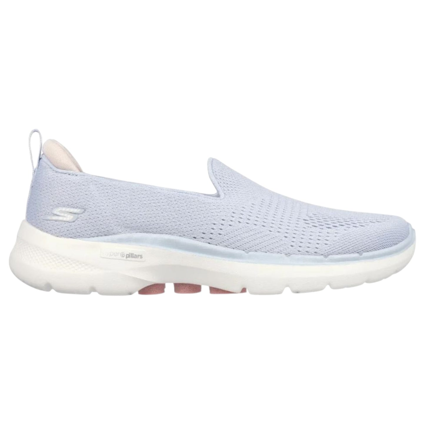 Womens Skechers Go Walk 6 - Ocean Splash Athletic Shoes Taupe/Lavender