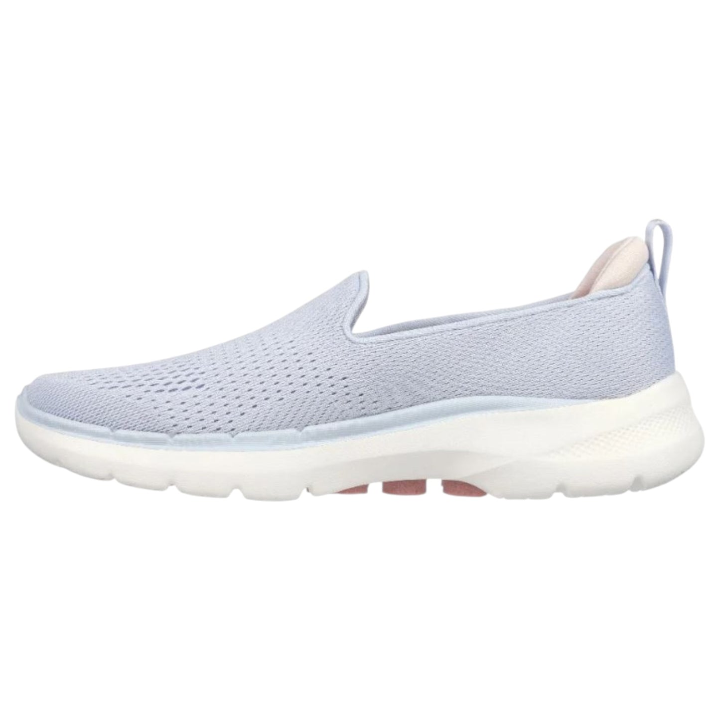Womens Skechers Go Walk 6 - Ocean Splash Athletic Shoes Taupe/Lavender