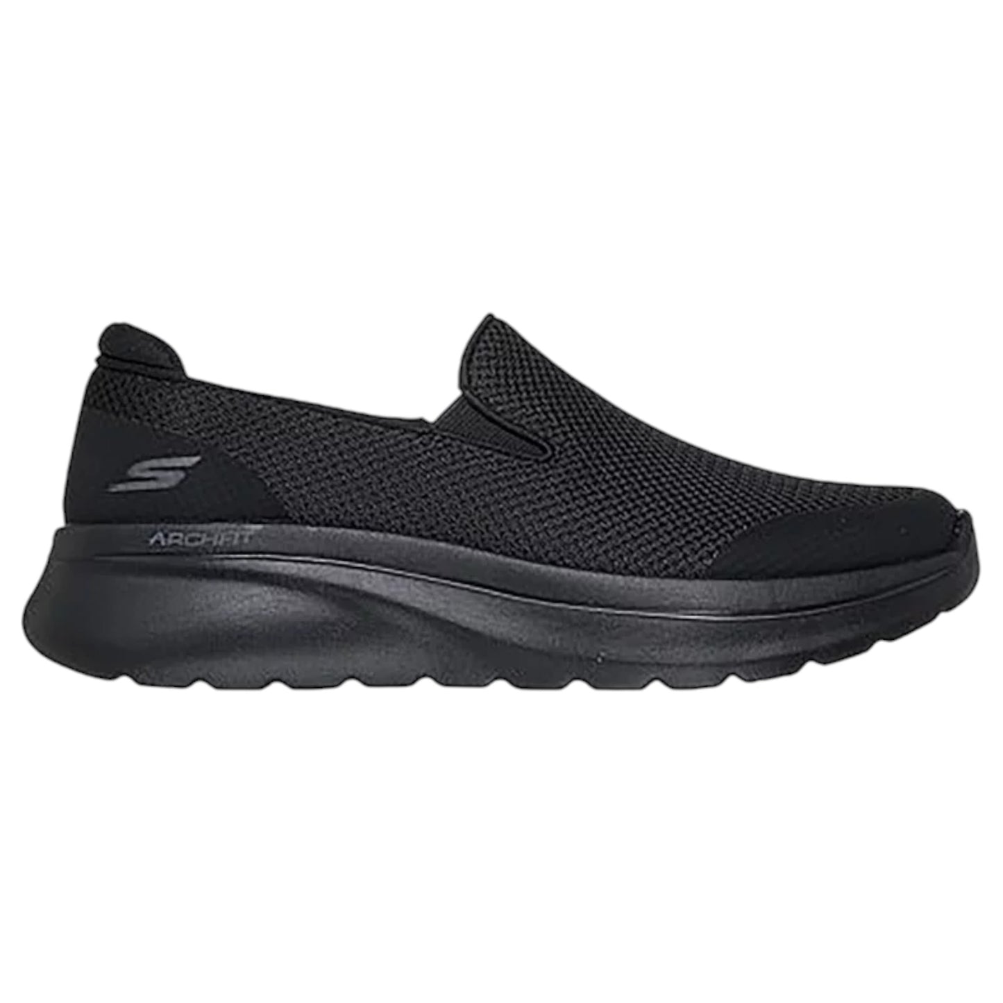 Womens Skechers Go Walk Arch Fit N-Joy Slip On Athletic Shoes Black