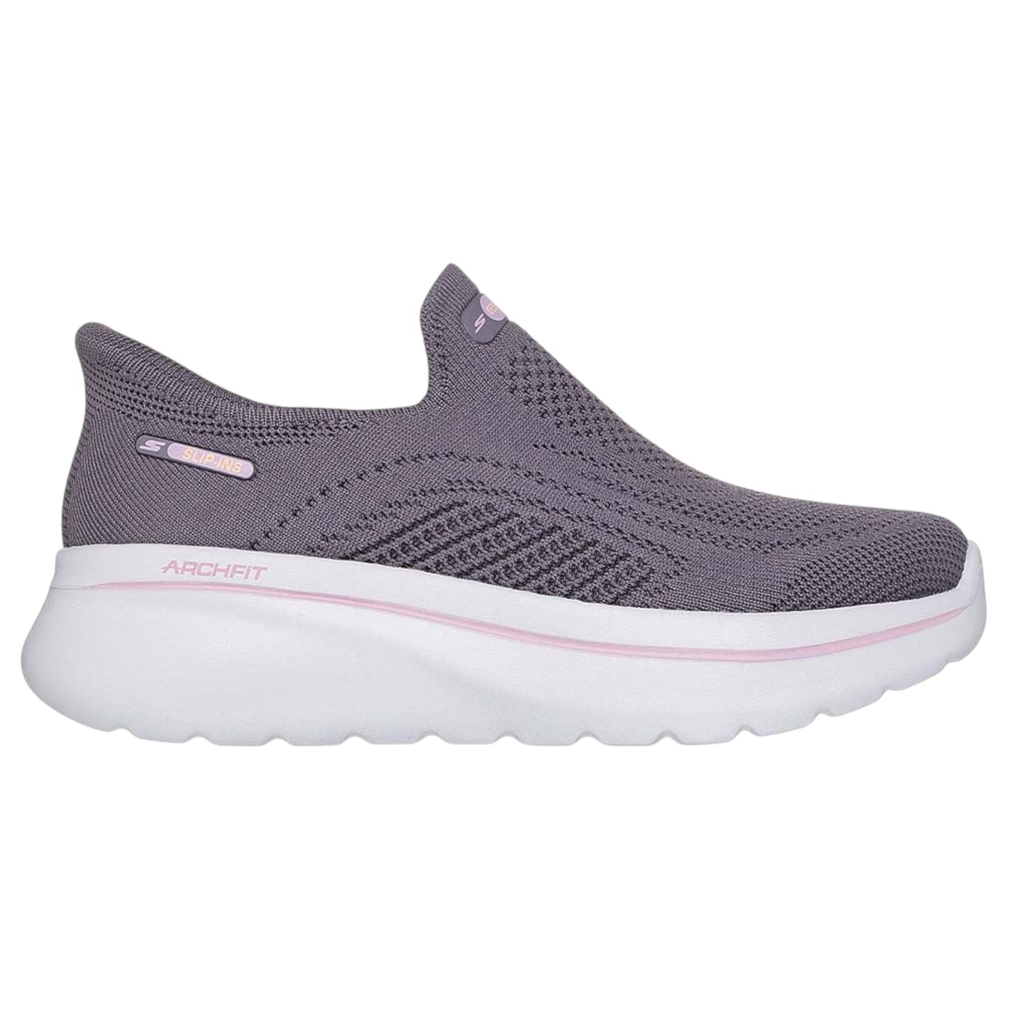 Womens Skechers Go Walk Arch Fit N-Joy Slip On Athletic Shoes Dark Mauve