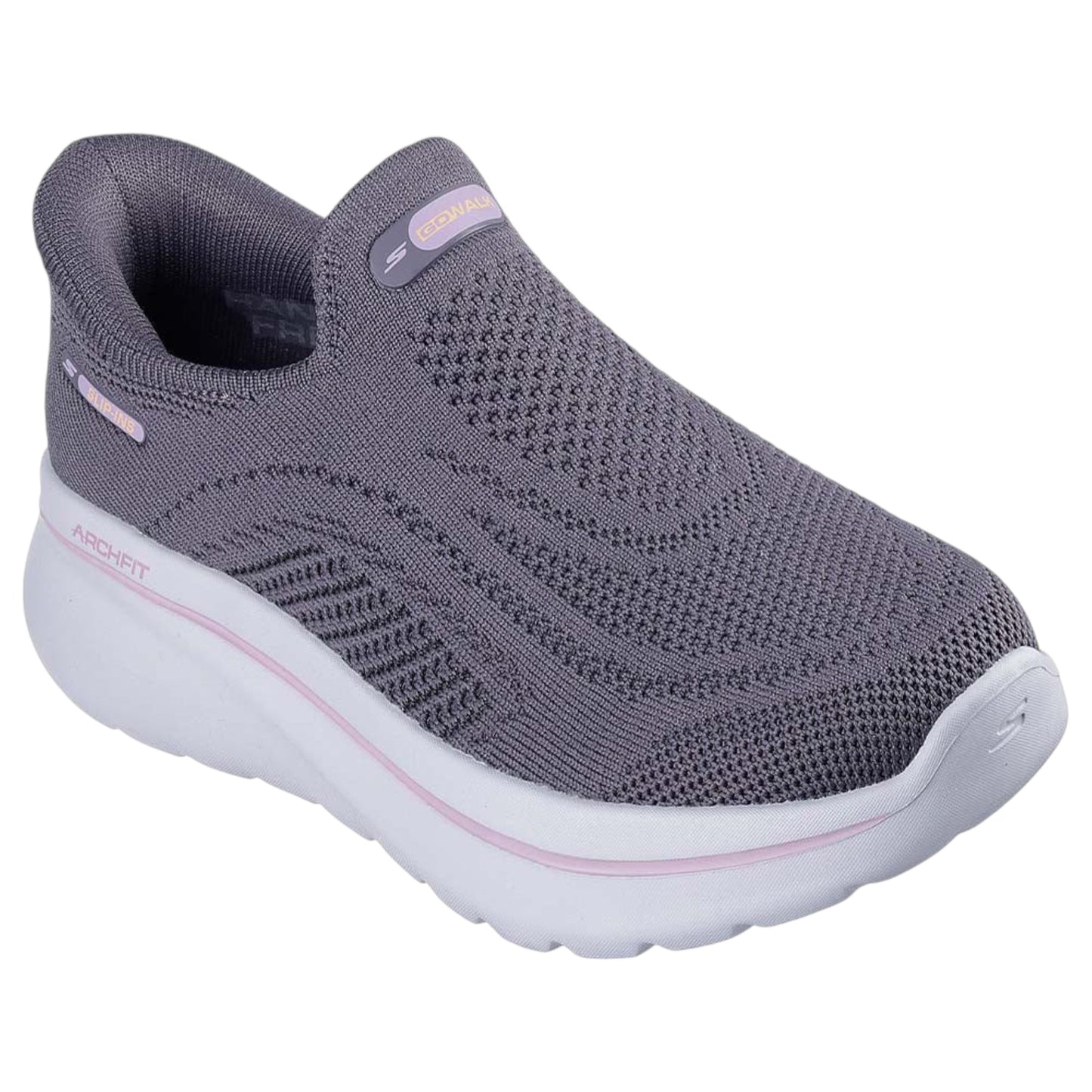 Womens Skechers Go Walk Arch Fit N-Joy Slip On Athletic Shoes Dark Mauve