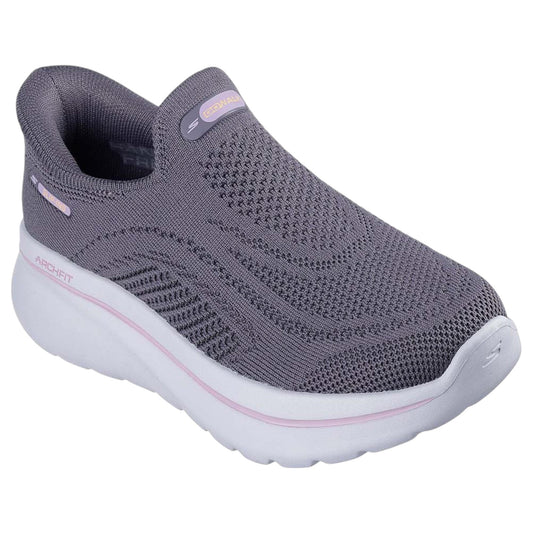Womens Skechers Go Walk Arch Fit N-Joy Slip On Athletic Shoes Dark Mauve