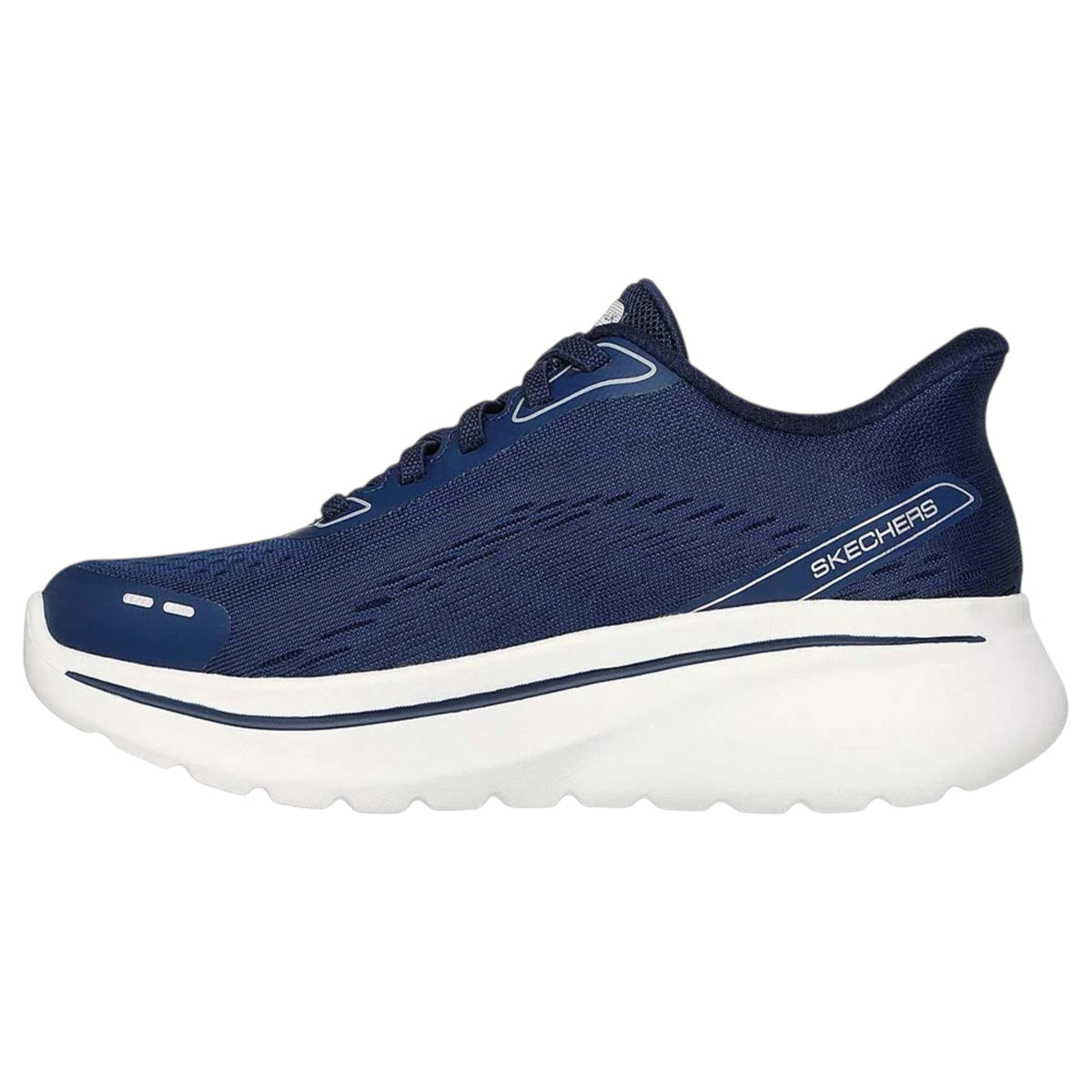 Women Skechers Go Walk Arch Fit N-Joy Shoes Navy/White