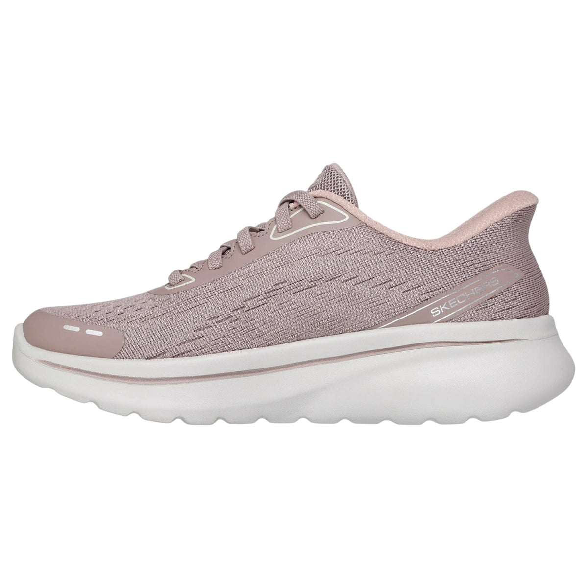 Women Skechers Go Walk Arch Fit N-Joy Shoes Taupe