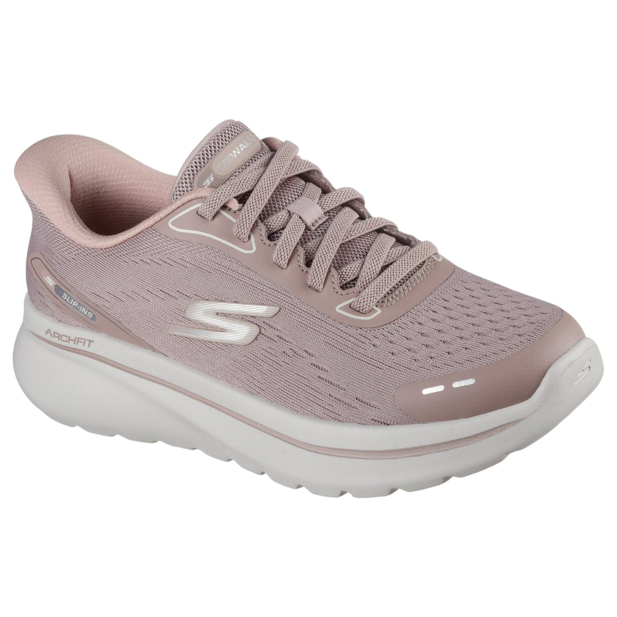 Women Skechers Go Walk Arch Fit N-Joy Shoes Taupe