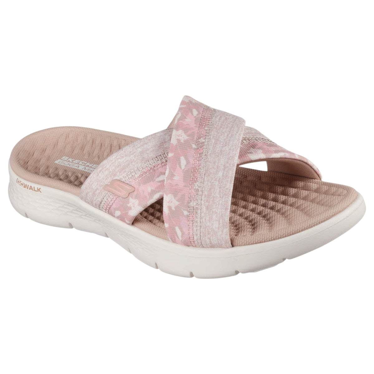 Womens Skechers GO Walk Flex - Elsa Sandal Taupe Multi