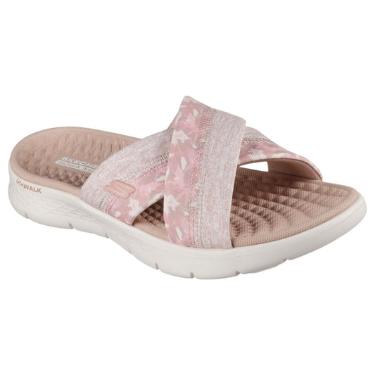 Womens Skechers GO Walk Flex - Elsa Sandal Taupe Multi