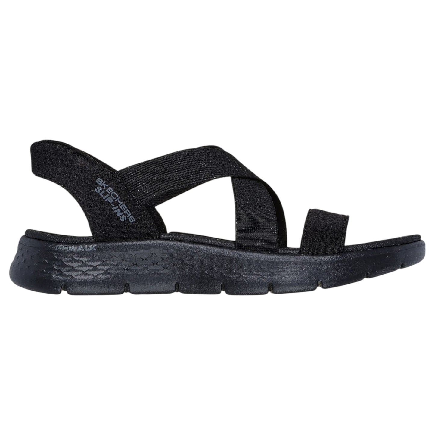 Womens Skechers Go Walk Flex - Glimmer Wide Fit Sandals Black