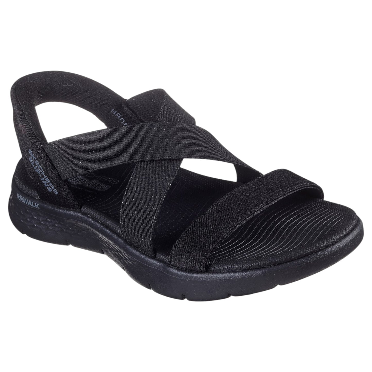 Womens Skechers Go Walk Flex - Glimmer Wide Fit Sandals Black