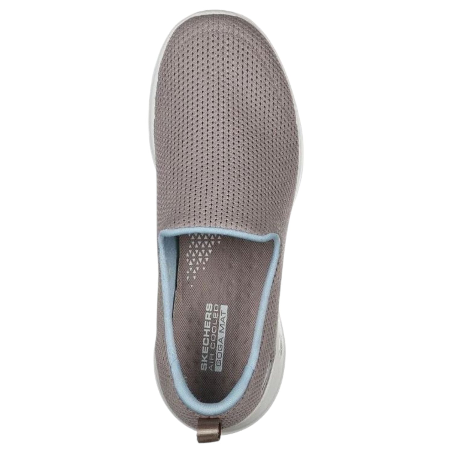 Womens Skechers Go Walk Flex - Striking Look Athletic Shoes Taupe/Blue