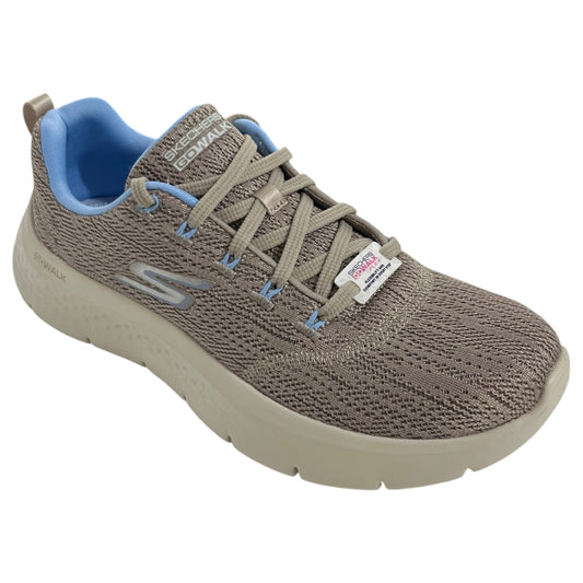 Womens Skechers Go Walk Flex - Striking Look Athletic Shoes Taupe/Blue