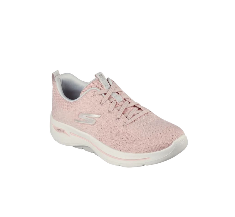 Womens Skechers Go Walk Arch Fit Unify Light Pink Athletic Shoes