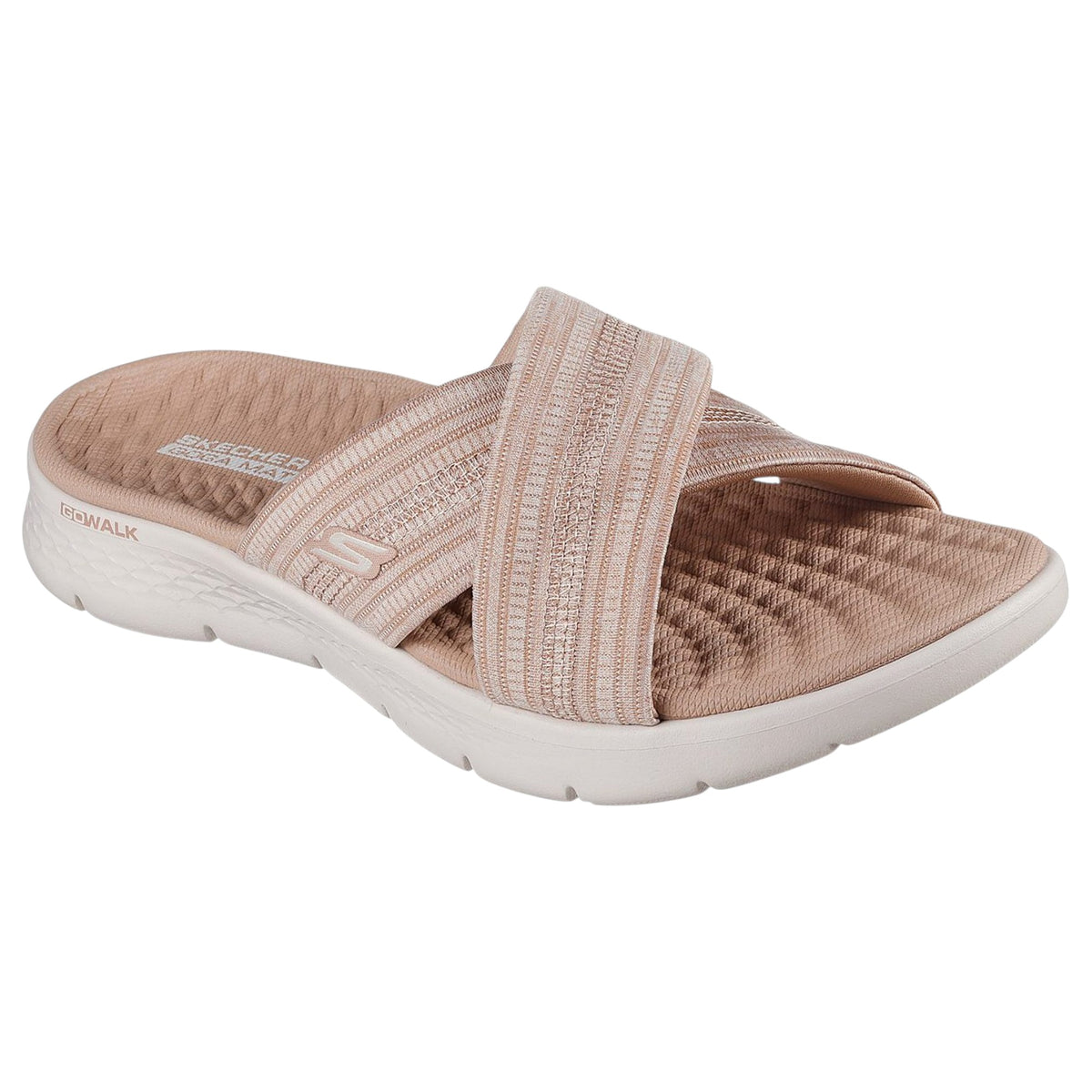 Womens Skechers GOwalk Flex Sandal - Impressed Sandal Taupe