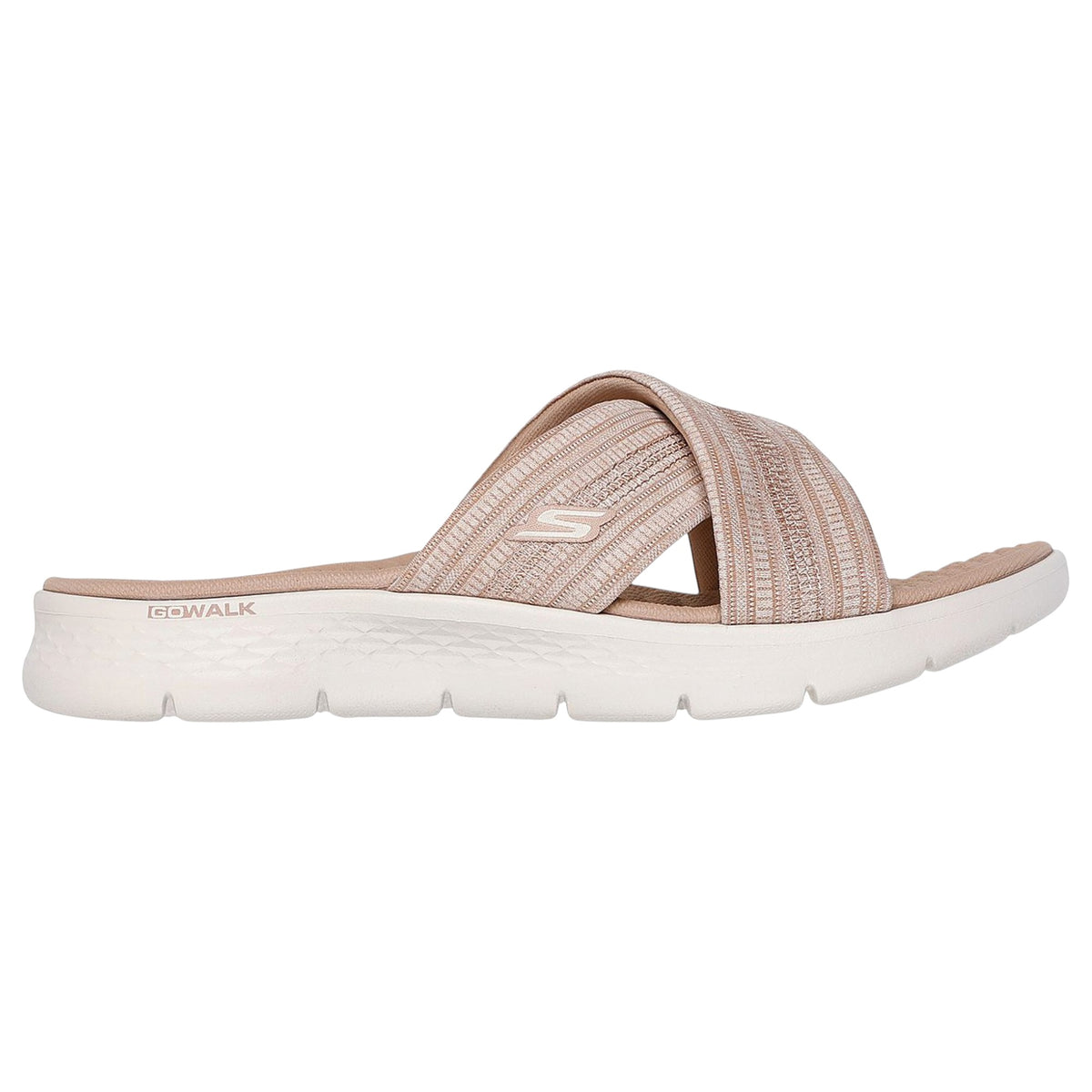 Womens Skechers GOwalk Flex Sandal - Impressed Sandal Taupe
