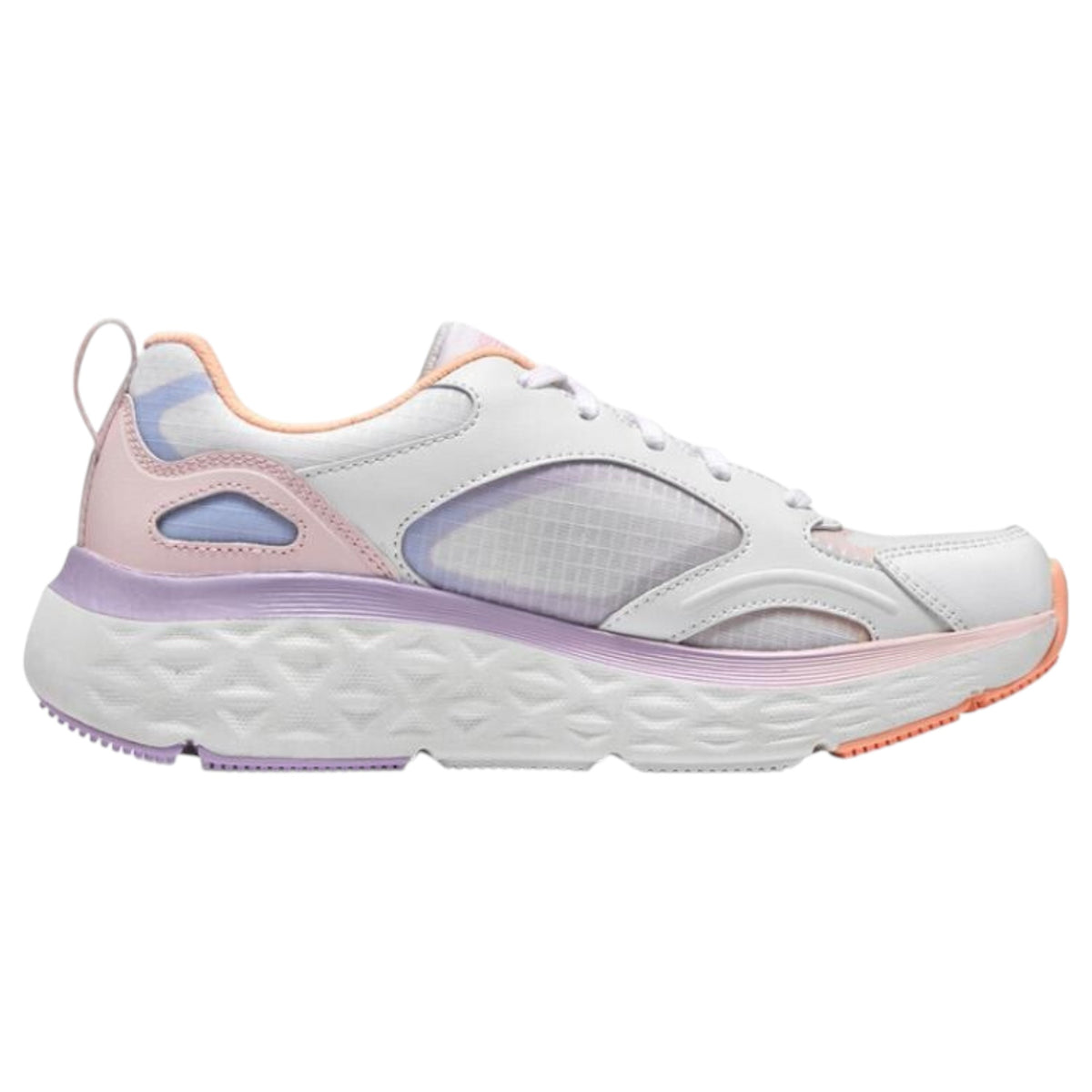 Womens Skechers Max Cushioning Delta White/ Pink Athletic Shoes