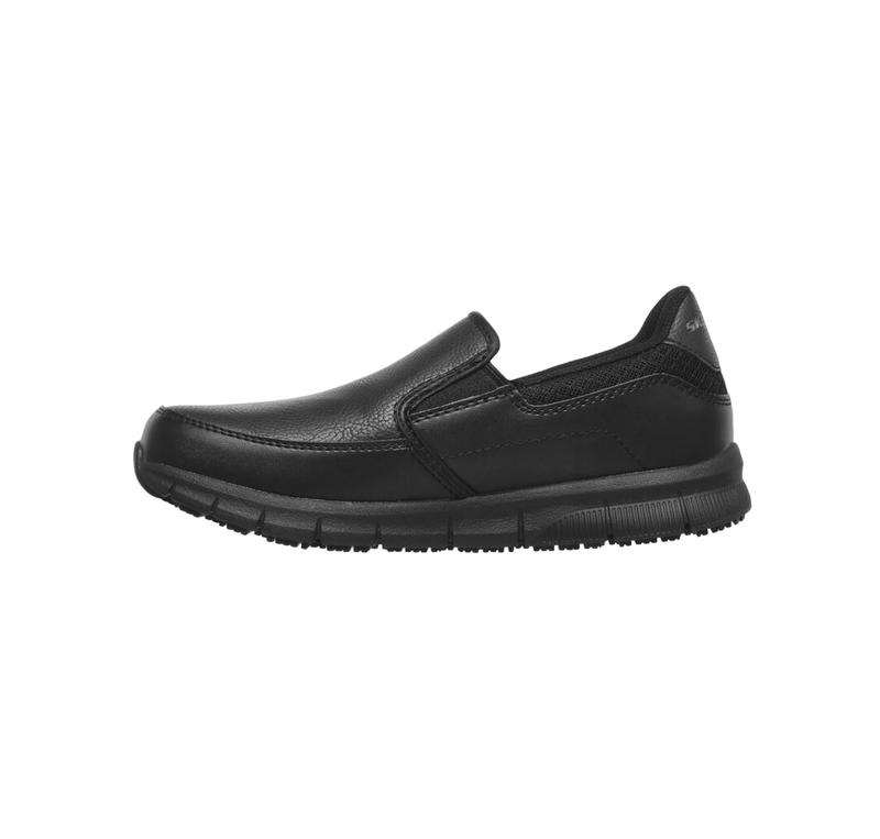 Womens Skechers Nampa - Annod Slip Resistant Black Wide Fit Shoes