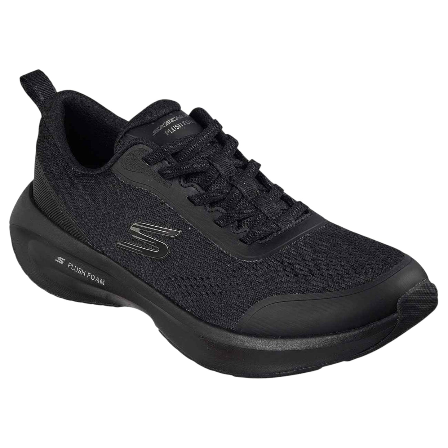 Womens Skechers Plush Foam Athletic Shoes Black