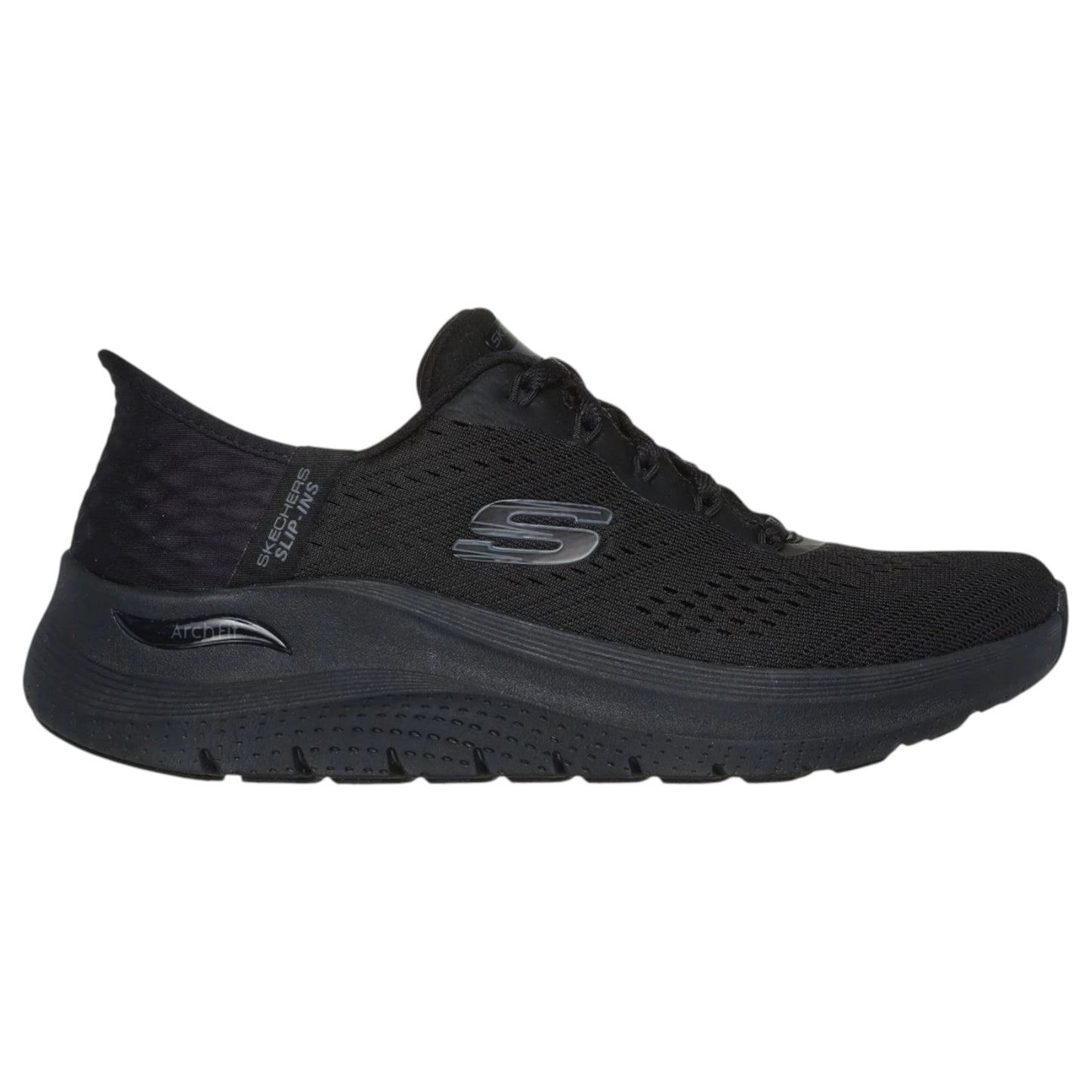 Womens Skechers Arch Fit 2.0 - Easy Chic Wide Fit Shoes Black