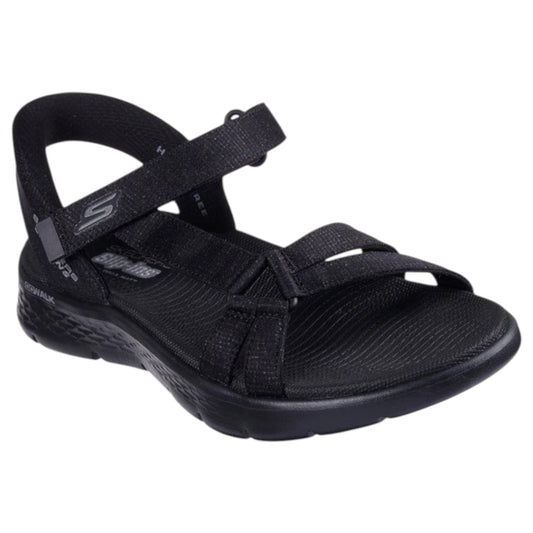 Womens Skechers Slip-Ins: GO Walk Flex - Illuminate Sandals Black/Black