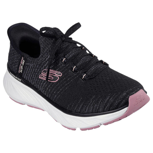 Womens Skechers Slip-Ins Relaxed Fit: Edgeride Shoes Black/Pink