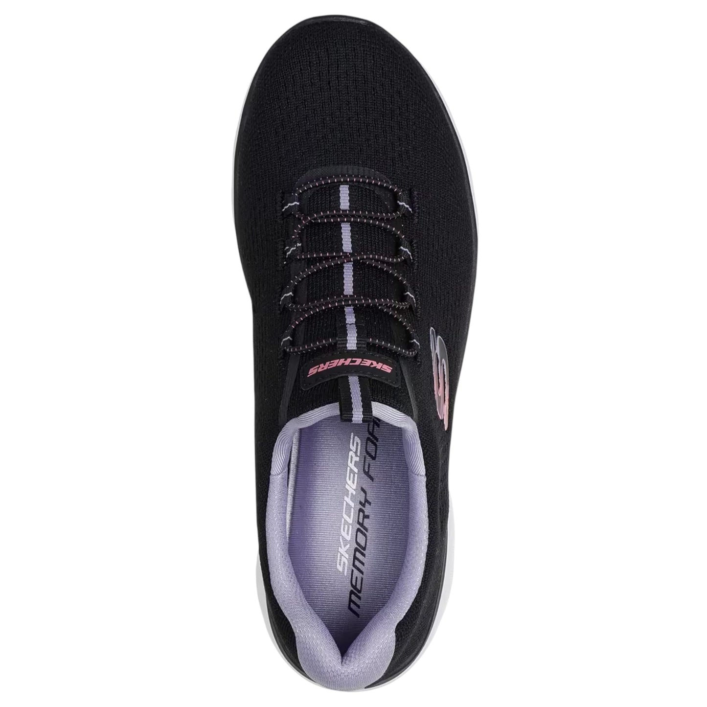 Womens Skechers Summits - Radiant Flow Wide Fit Athletic Shoes Black Multi