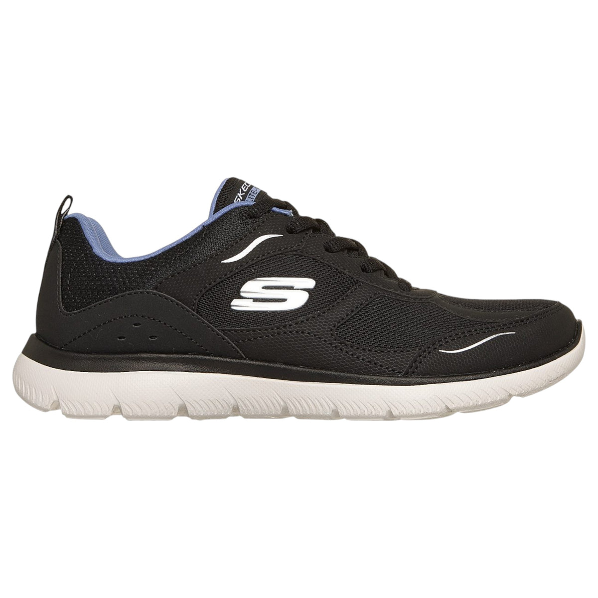 Womens Skechers Summits - True Flow Shoes Black/Blue