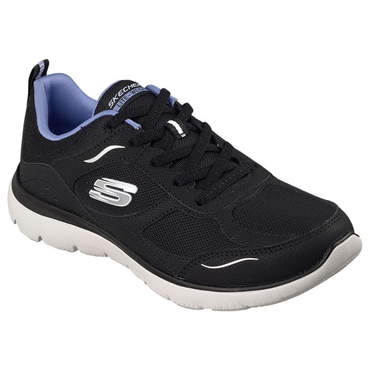 Womens Skechers Summits - True Flow Shoes Black/Blue