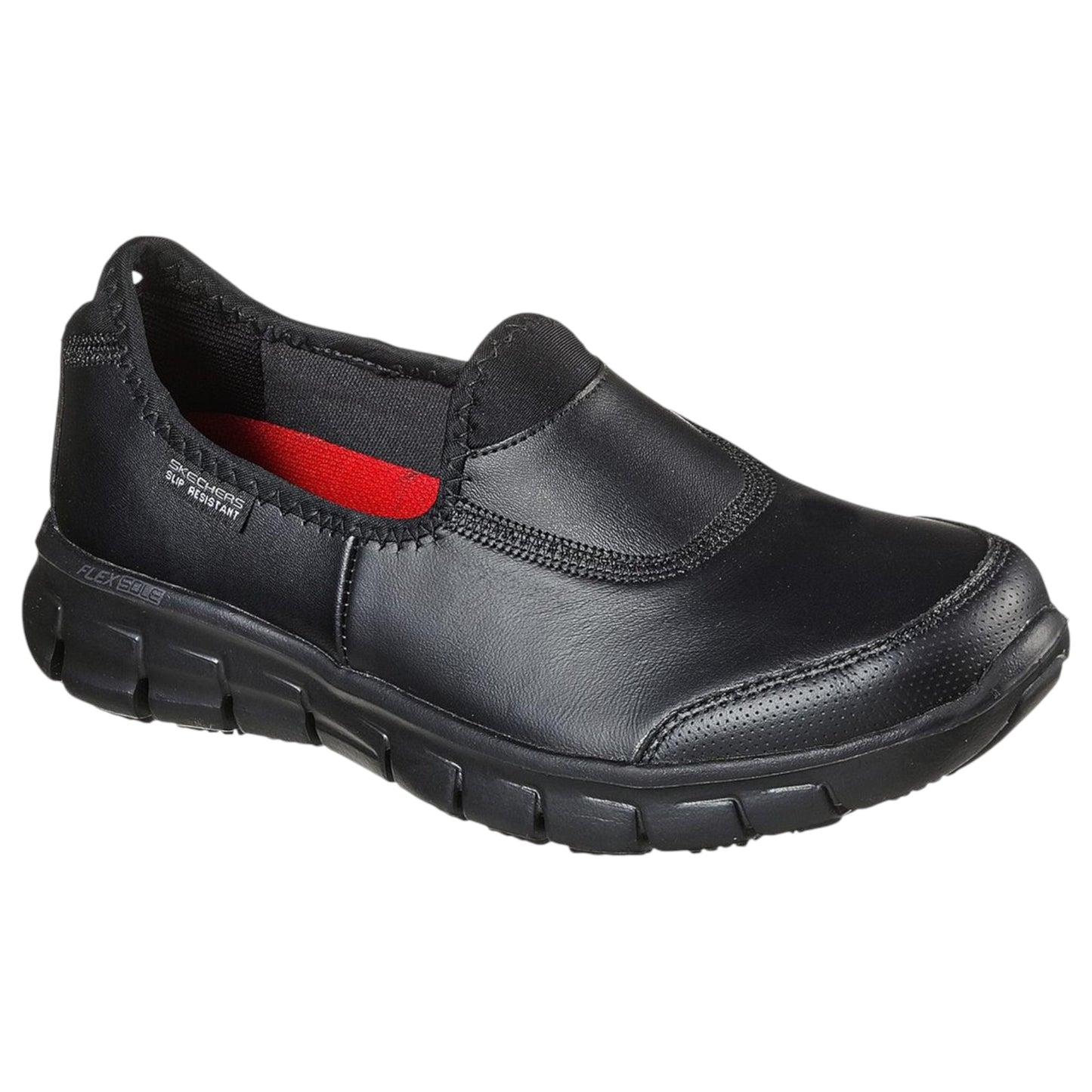 Womens Skechers Work Sure Track Shoes Black/Black